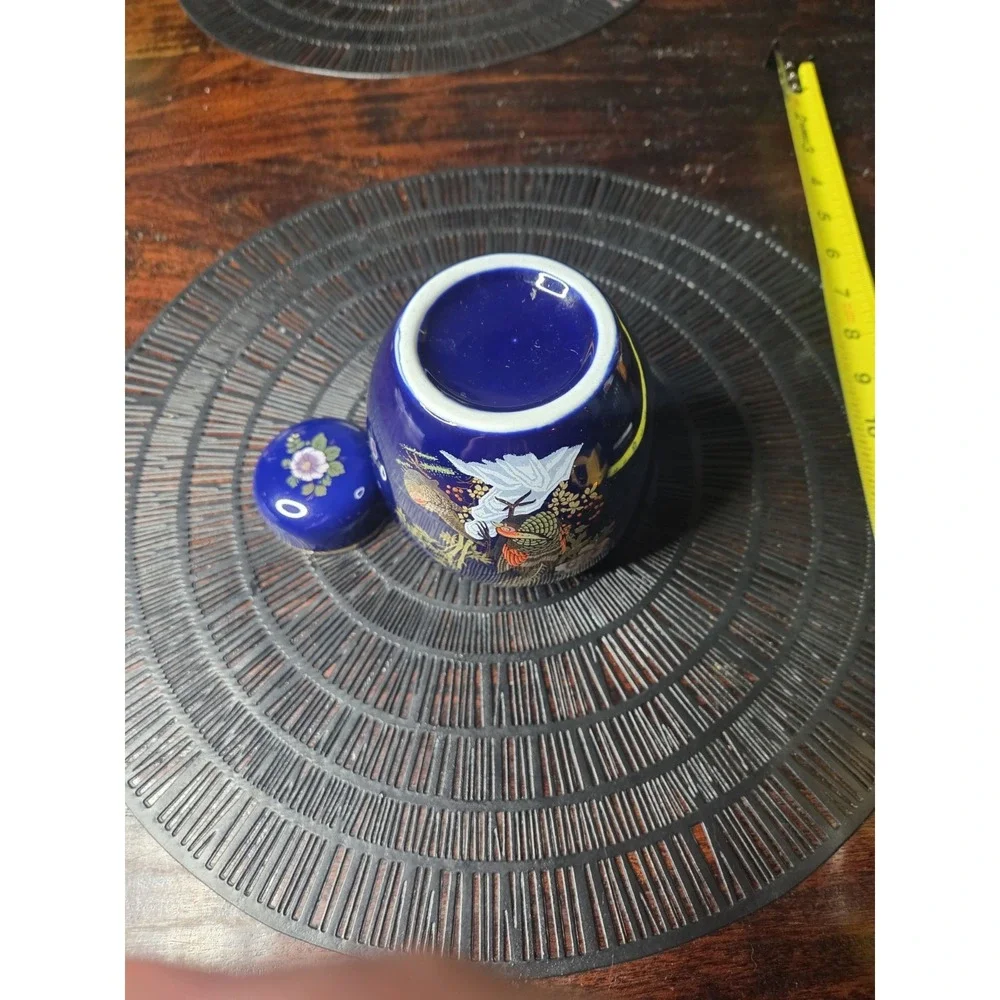 Vintage Ceramic Cobalt Blue Japanese 4.5